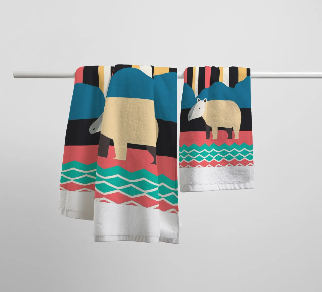 hippo vector imagination towel by kamilaze
