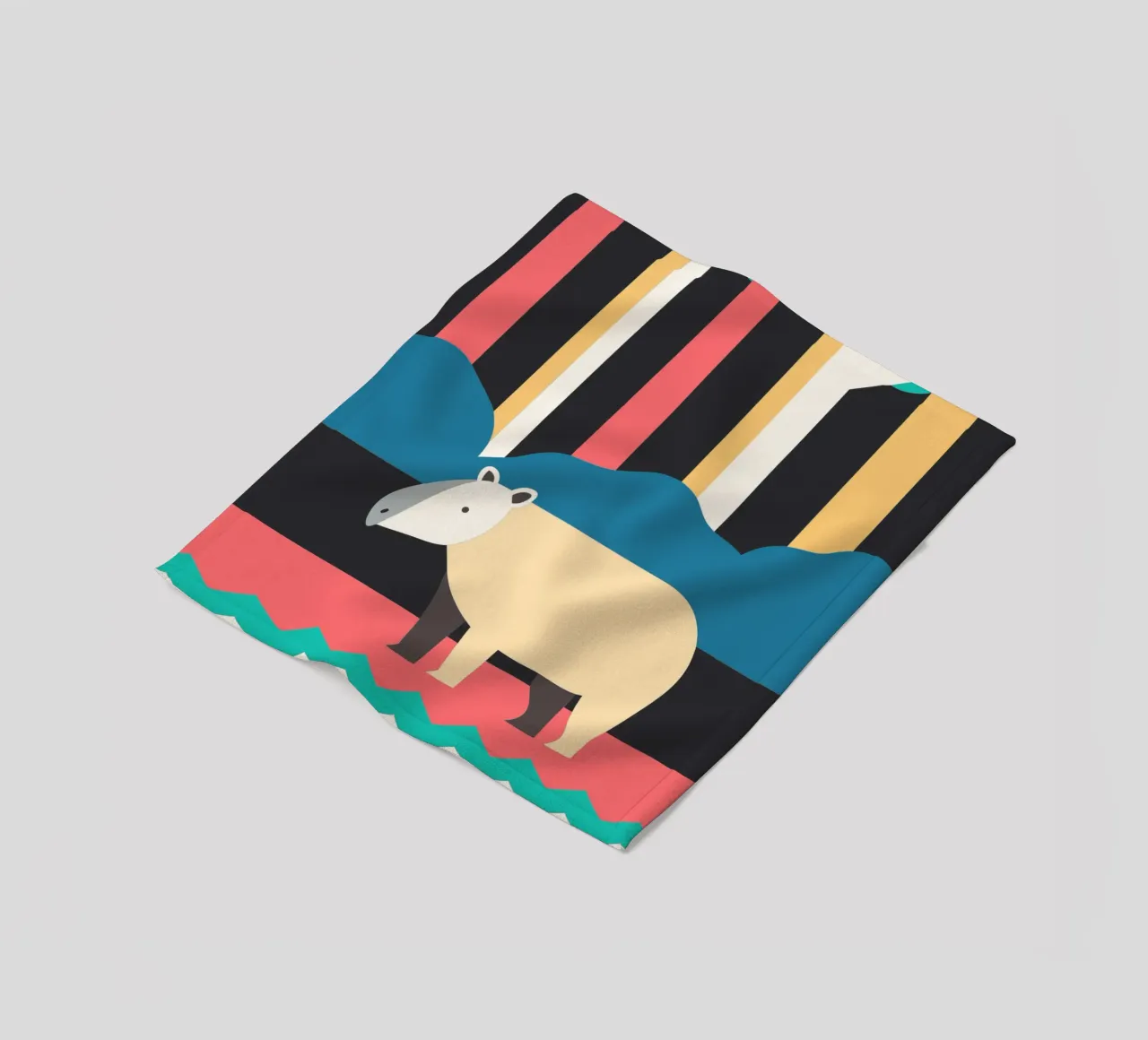 hippo vector imagination fleece blanket by kamilaze