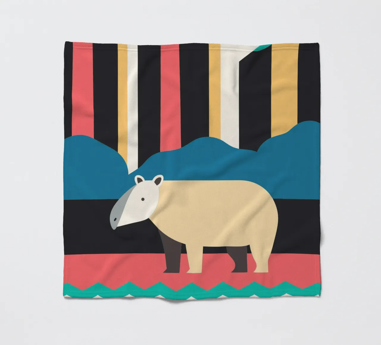 hippo vector imagination fleece blanket by kamilaze
