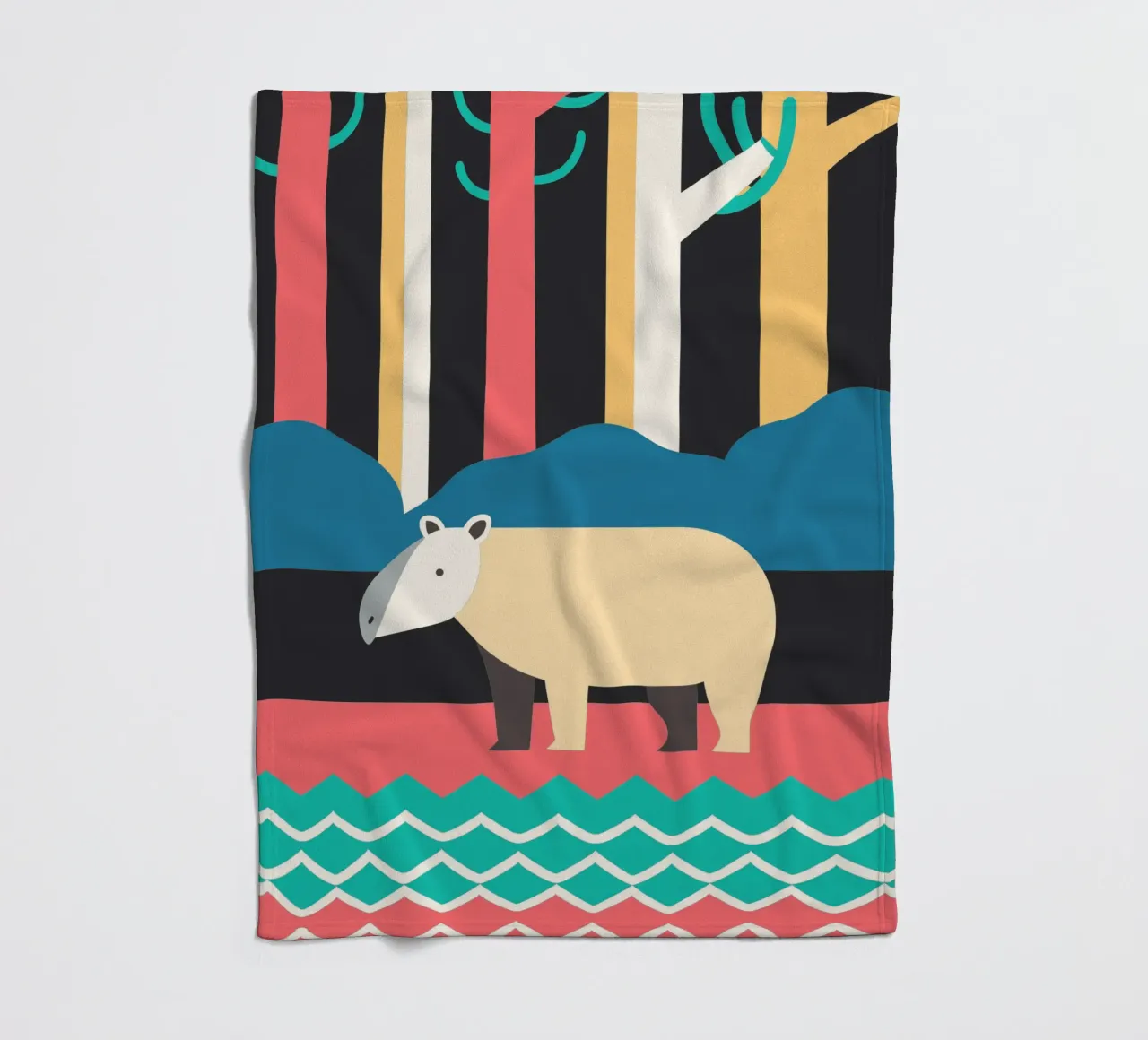 hippo vector imagination fleece blanket by kamilaze