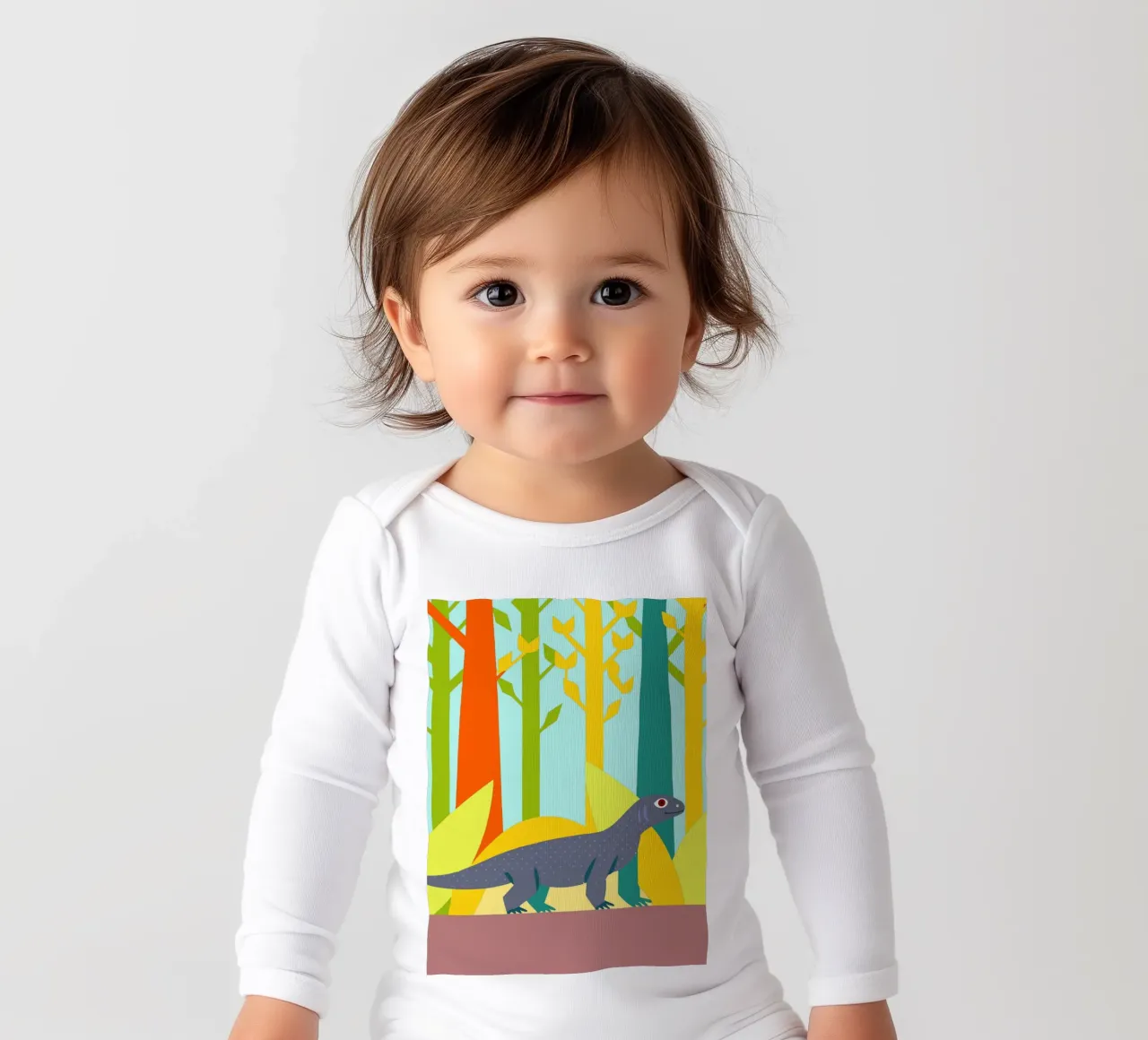 komodo vector imagination long-sleeve baby romper by kamilaze