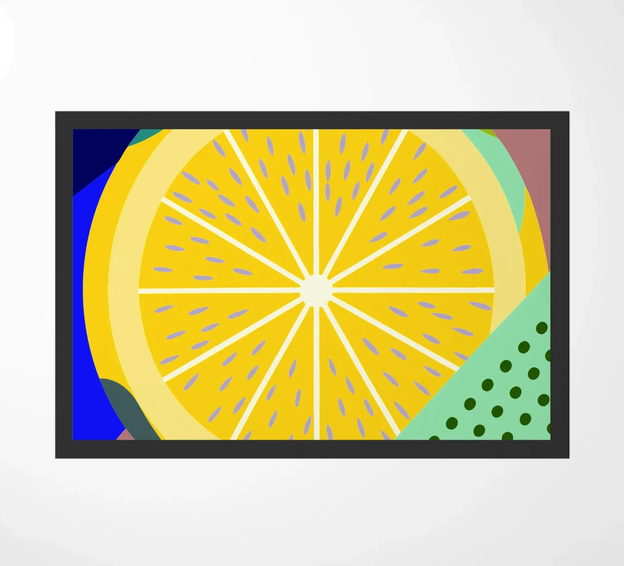lemon art ilustration doormat by kamilaze