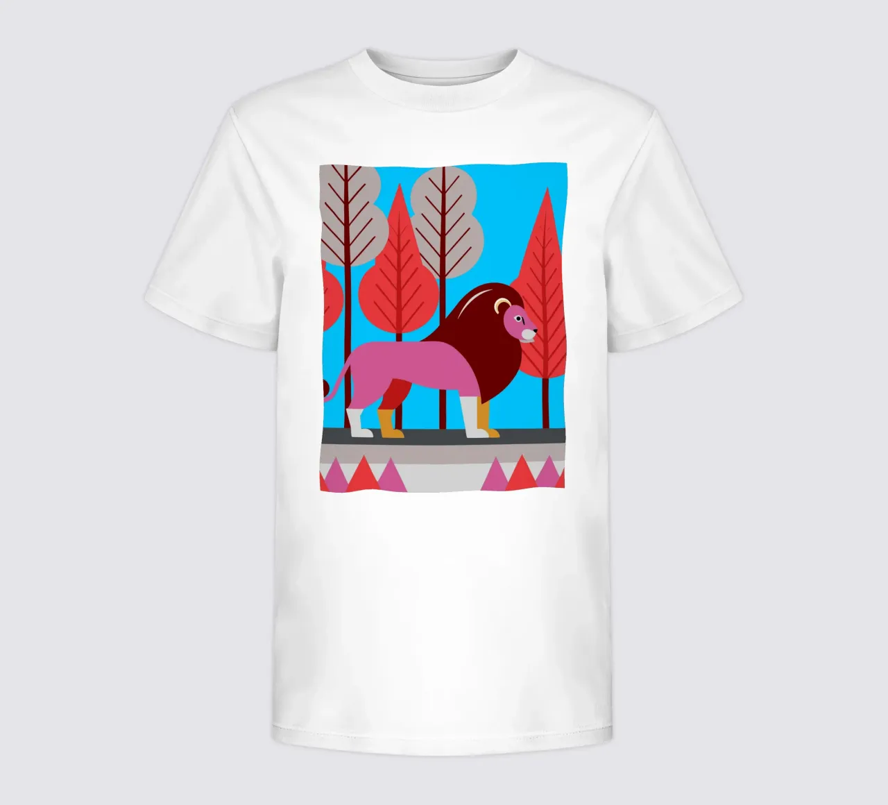 lion vector ilustration kids t-shirt by kamilaze