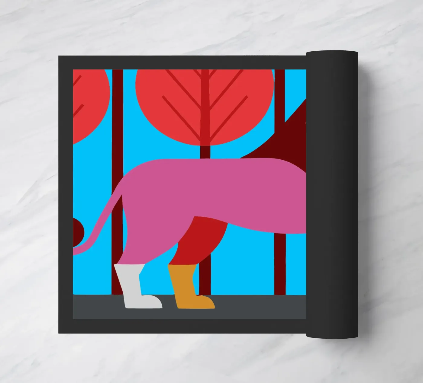 lion vector ilustration doormat by kamilaze