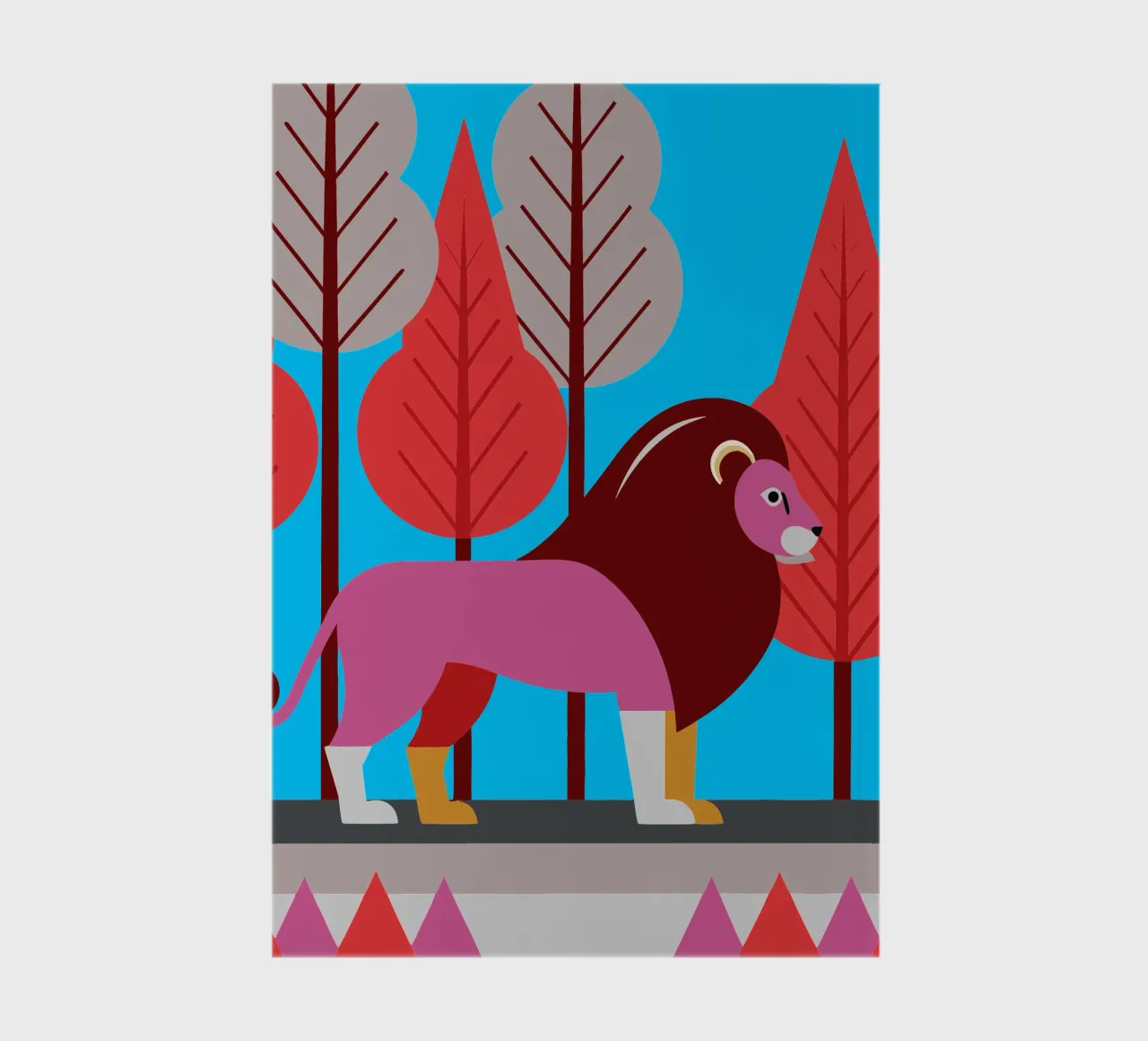 lion vector ilustration notebook by kamilaze