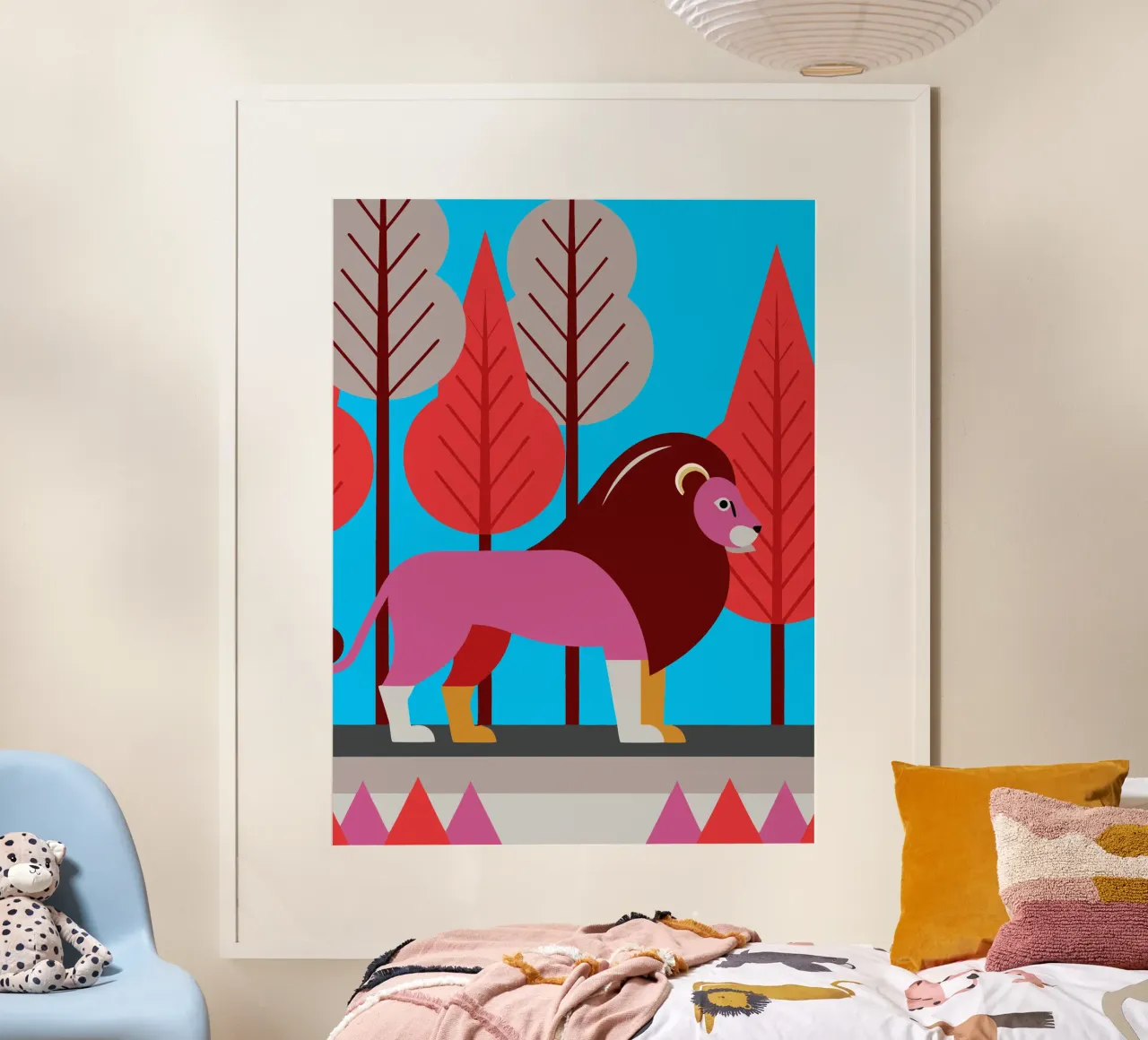 lion vector ilustration poster by kamilaze