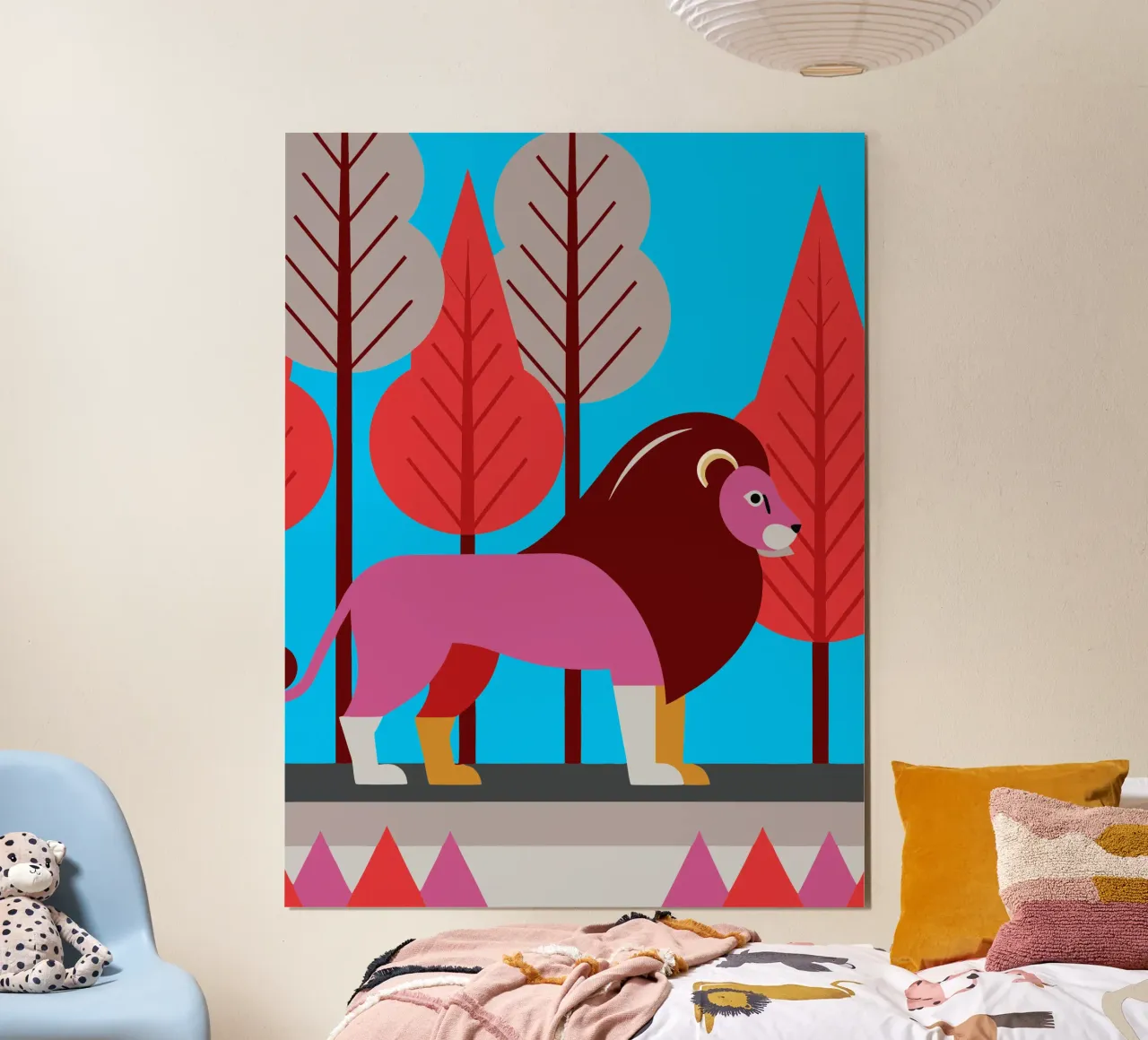 lion vector ilustration poster by kamilaze