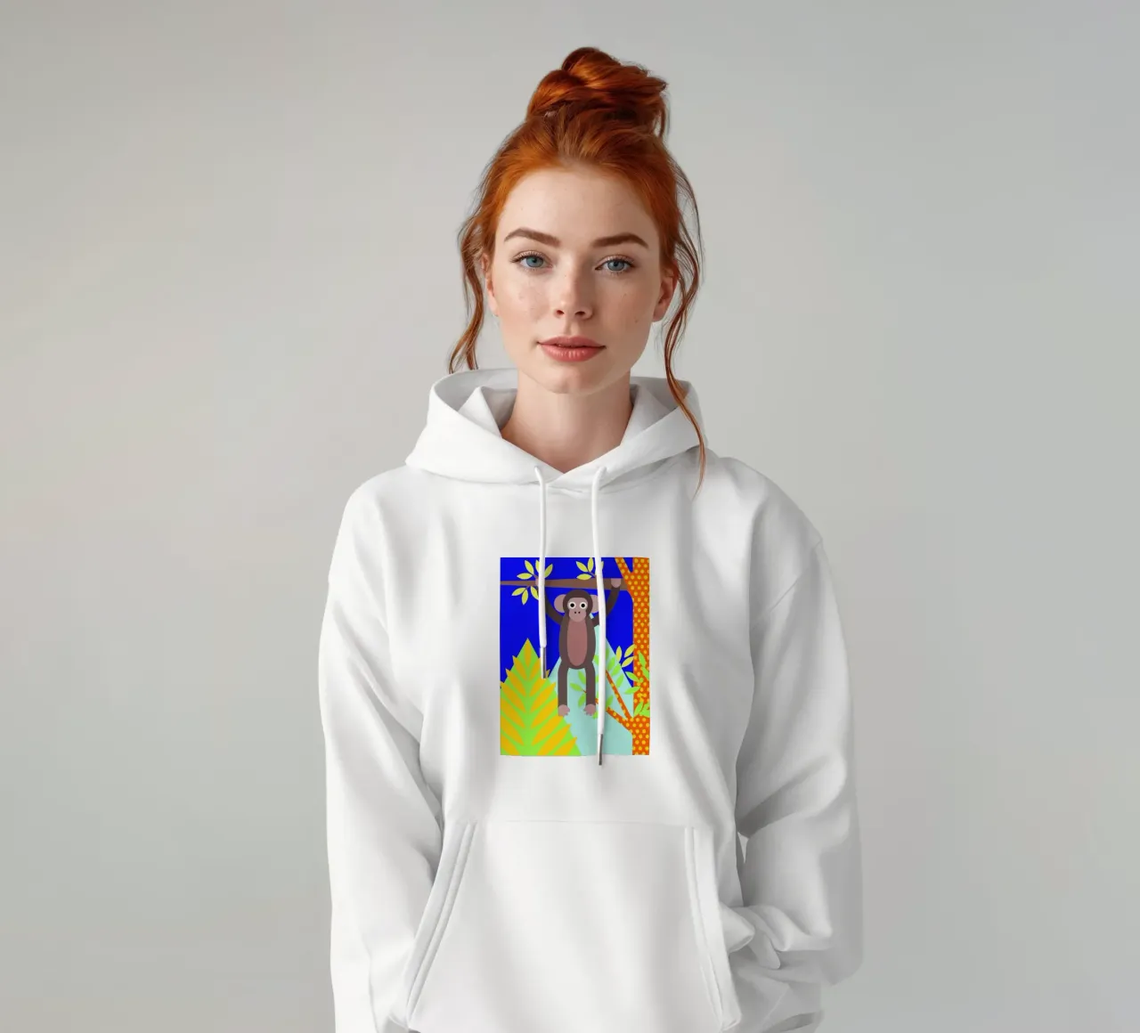 mono vector art ilustrtion sudadera con capucha de kamilaze