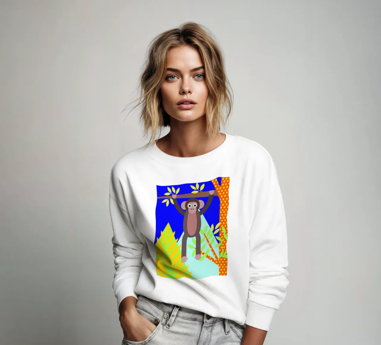 mono vector art ilustrtion sudadera de kamilaze