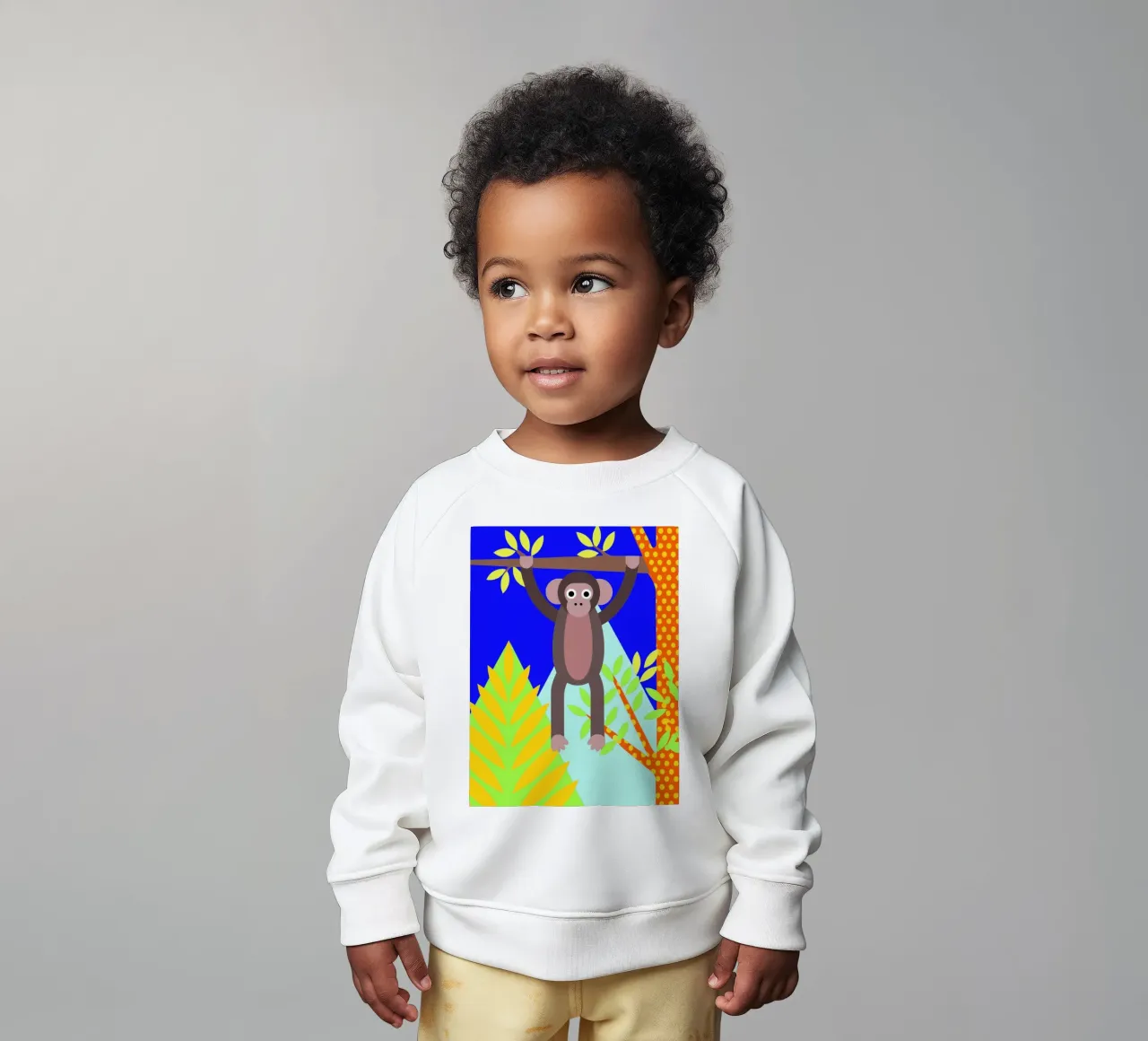 mono vector art ilustrtion sudadera de bebé de kamilaze