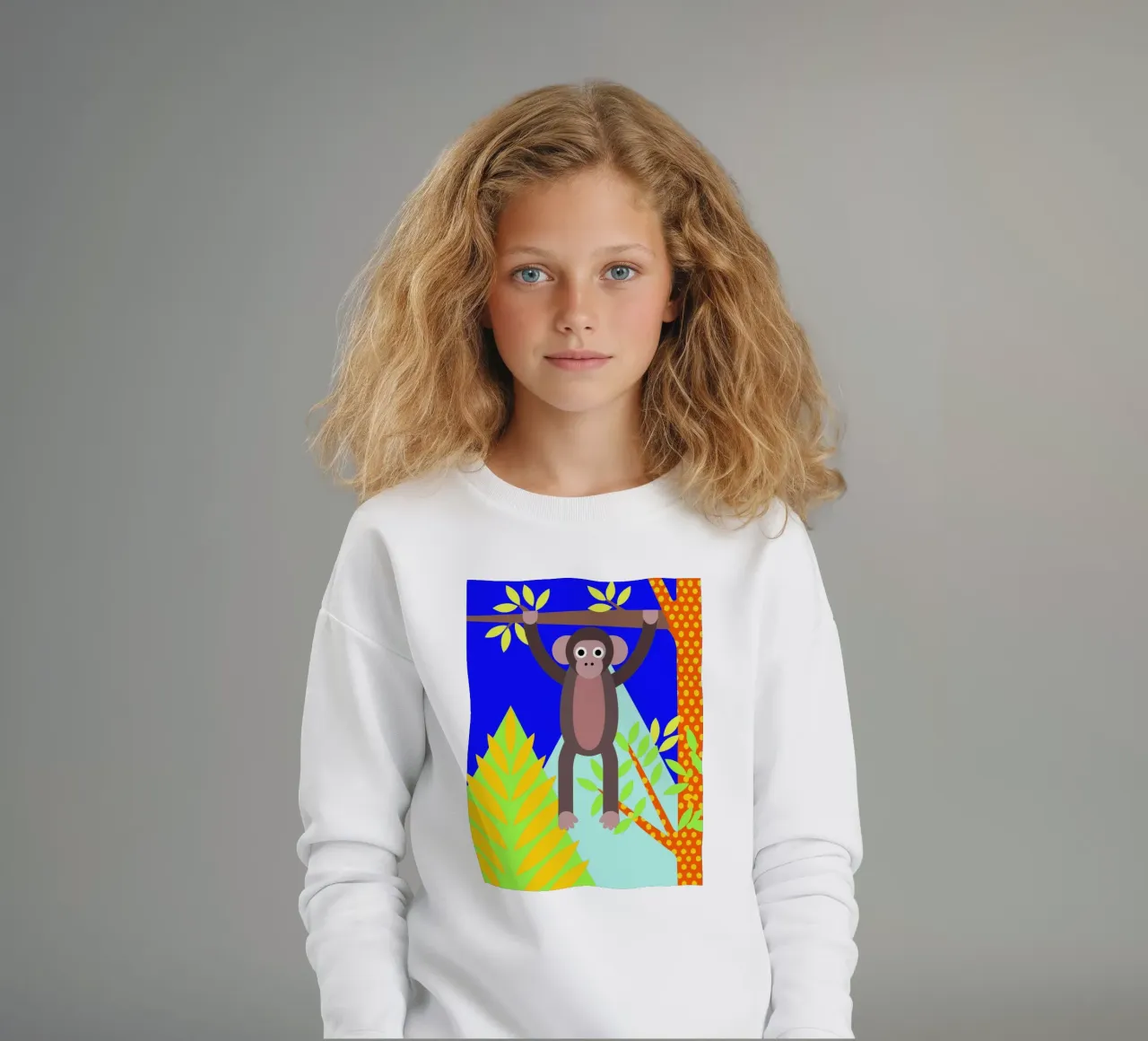 mono vector art ilustrtion sudadera para niño de kamilaze