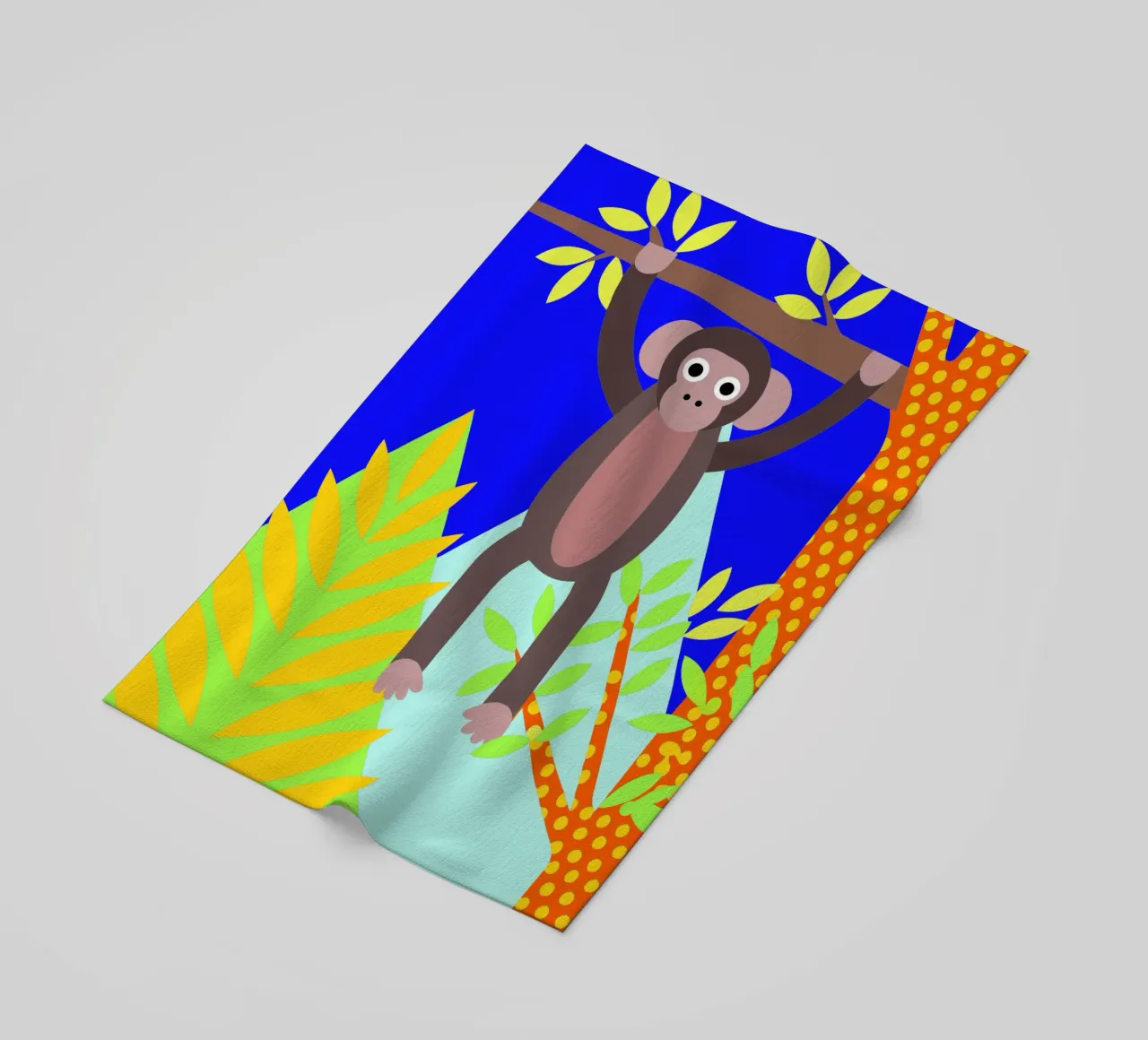 mono vector art ilustrtion toalla de playa de kamilaze