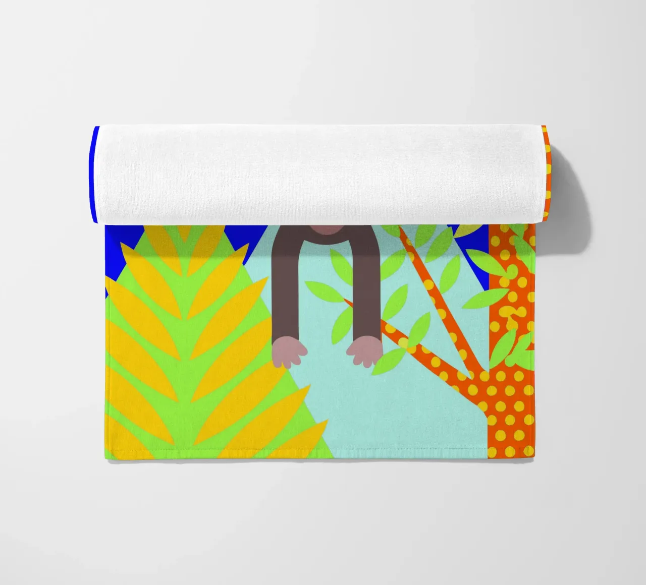 mono vector art ilustrtion toalla de playa de kamilaze