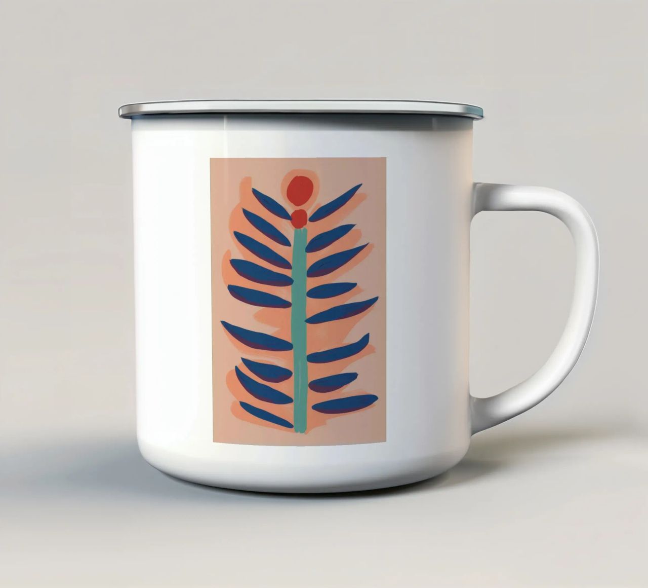 Terracotta Botanical Ascent tazza in smalto da Stone Patina