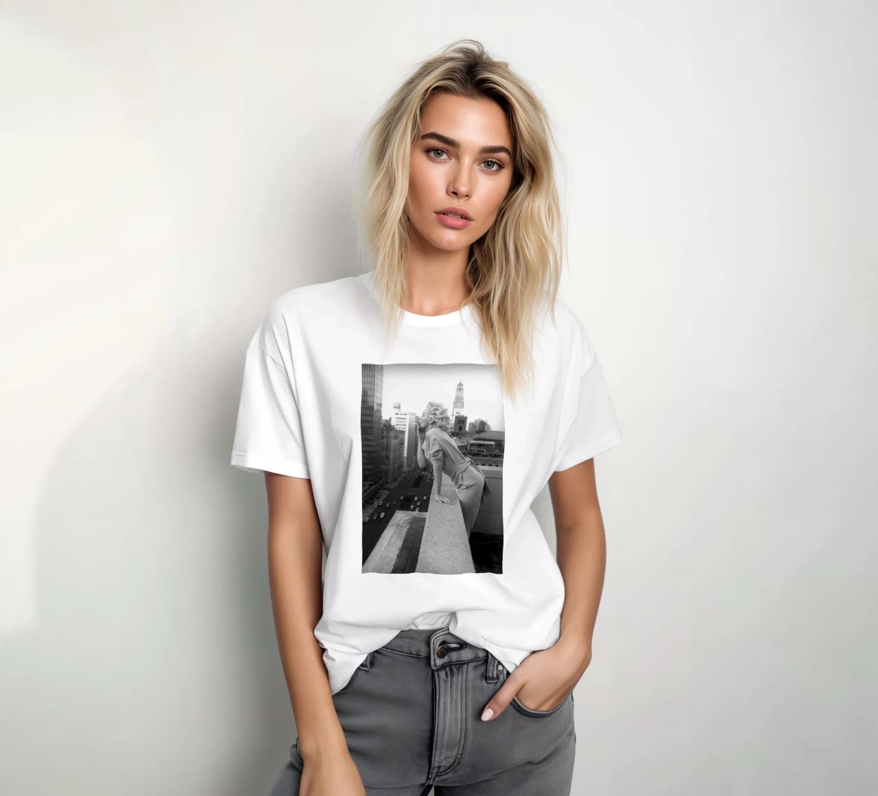 Marilyn in albergo t-shirt da Cosmos Studio