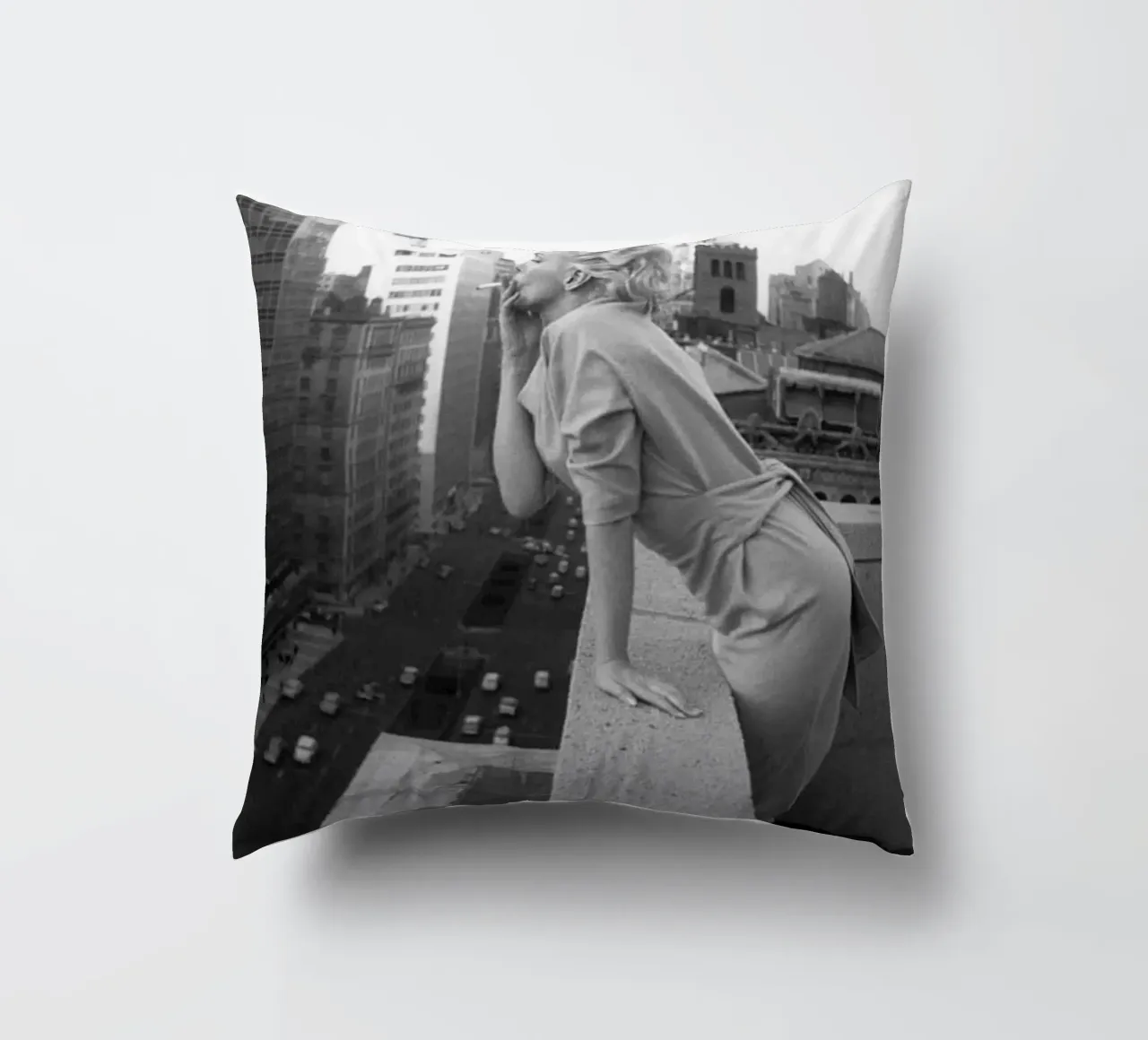 Marilyn In the Hotel decorative cushion by Cosmos Studio