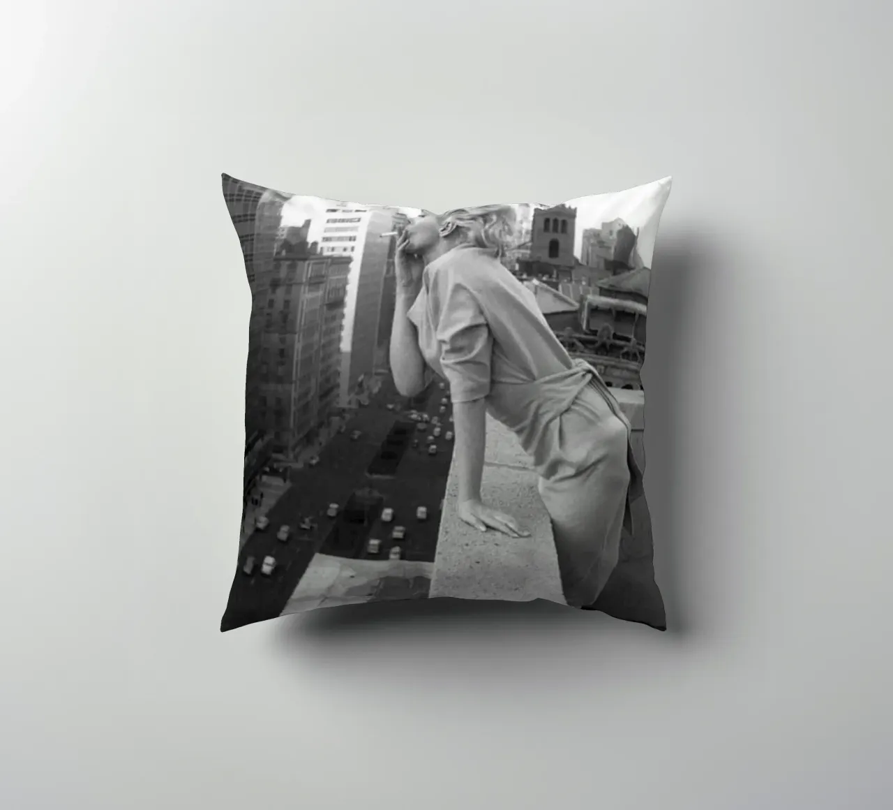 Marilyn In the Hotel decorative cushion by Cosmos Studio