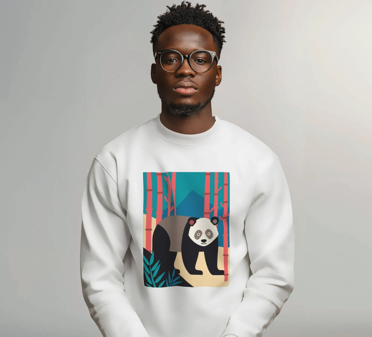 pandas vector imaginación sudadera de kamilaze