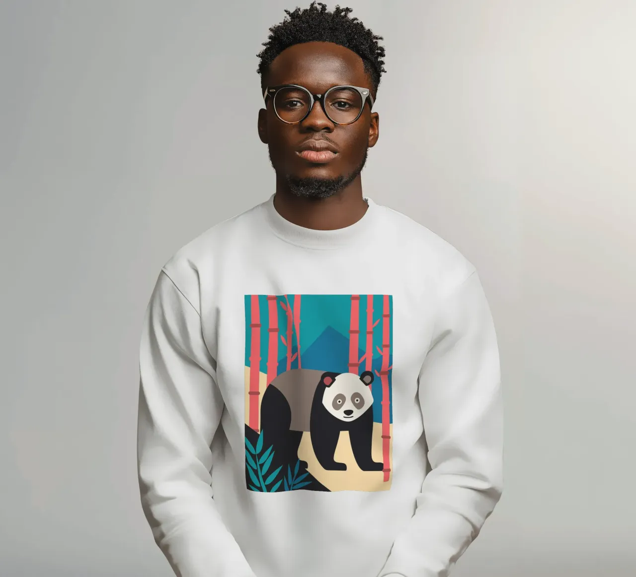 immaginazione vettoriale dei panda felpa da kamilaze