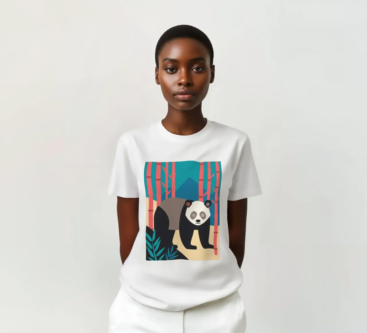 pandas vector imagination t-shirt by kamilaze