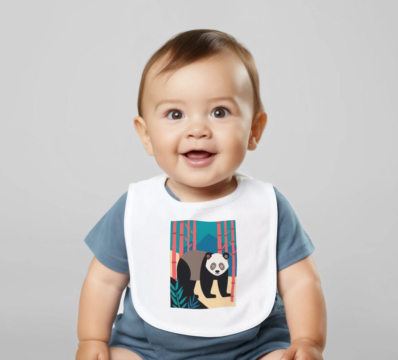 pandas vector imaginación babero de kamilaze