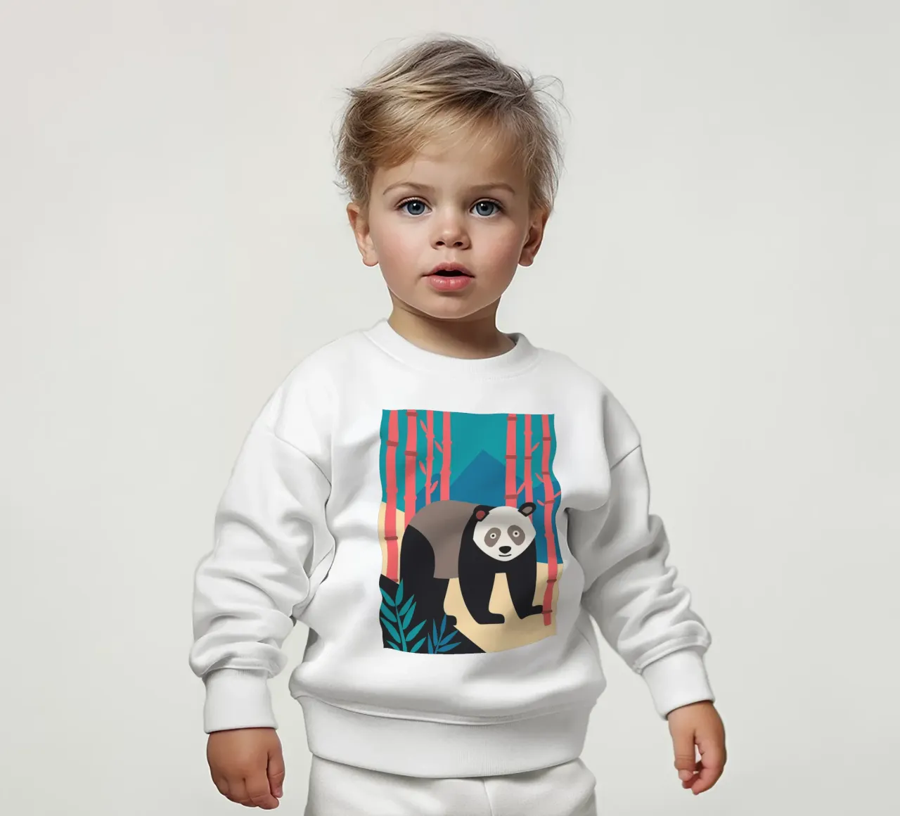 pandas vectoriel imagination sweat pour bébé de kamilaze