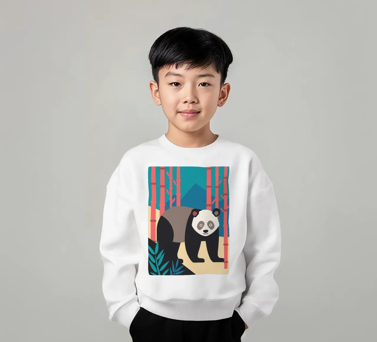 pandas vektor imagination Kinder Sweatshirt von kamilaze