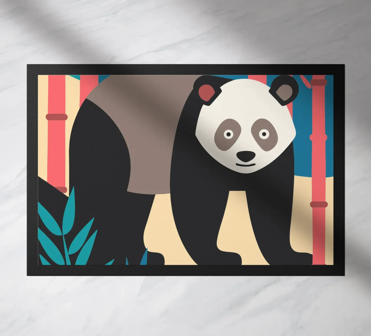 pandas vector imagination doormat by kamilaze