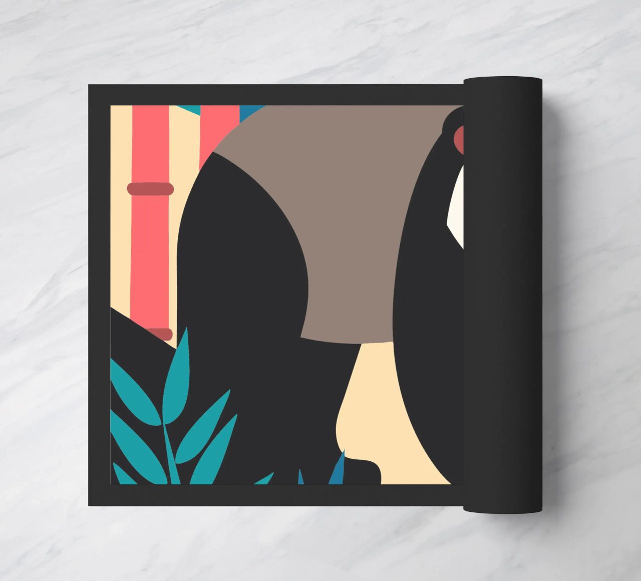 pandas vector imaginación felpudo de kamilaze