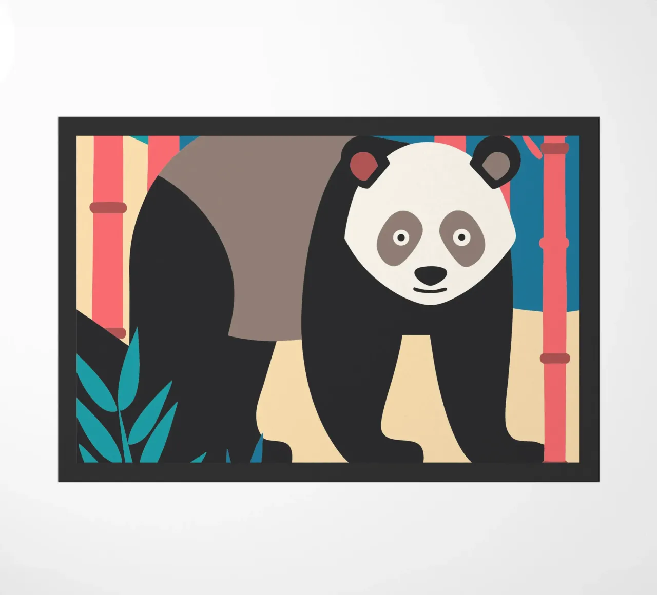 pandas vector imagination doormat by kamilaze