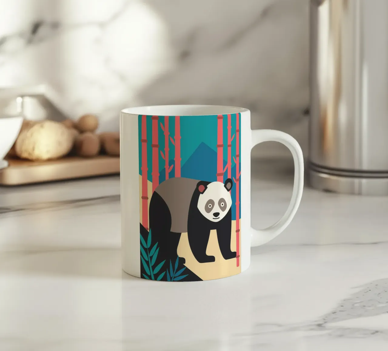 pandas vector imaginación taza de cerámica de kamilaze