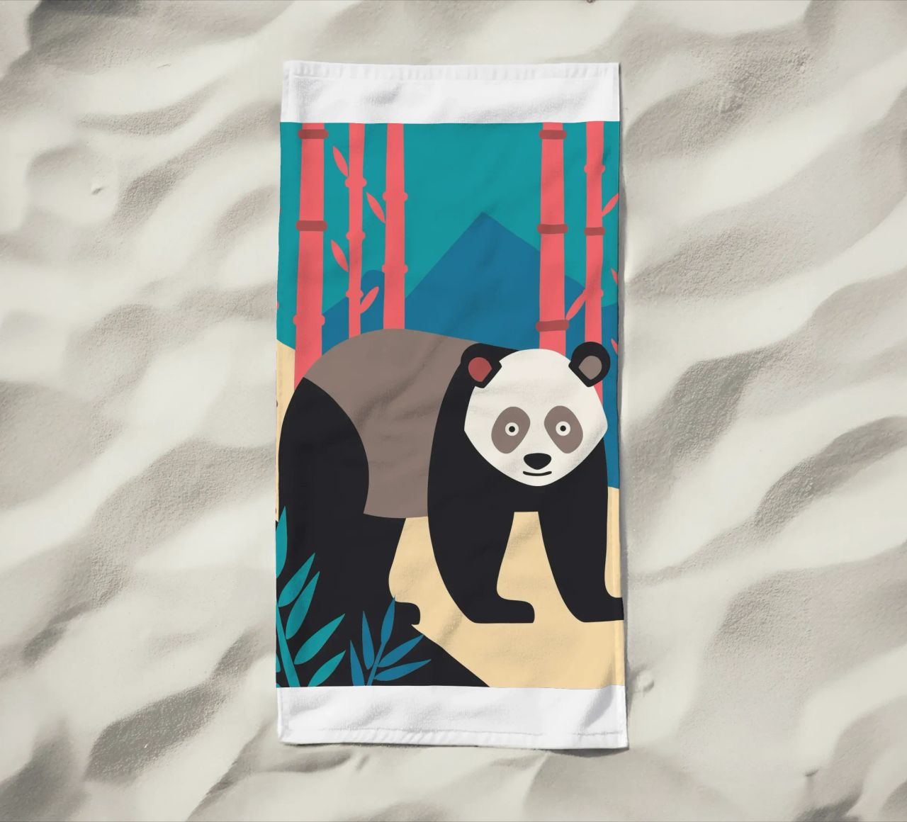 pandas vector imaginación toalla de playa de kamilaze