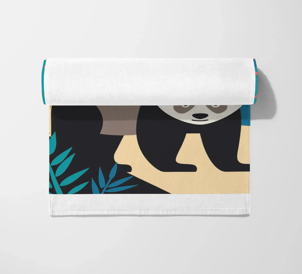 panda's vector verbeelding strandhanddoek van kamilaze