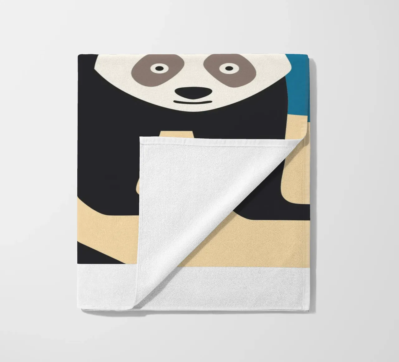 panda's vector verbeelding strandhanddoek van kamilaze
