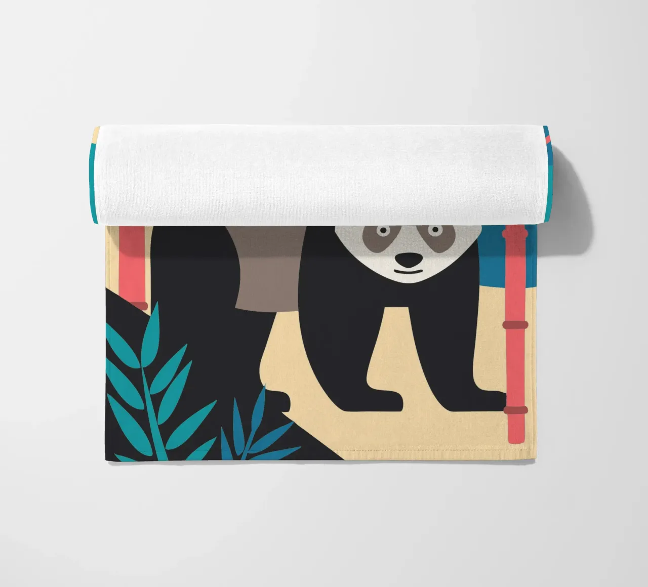 panda's vector verbeelding strandhanddoek van kamilaze