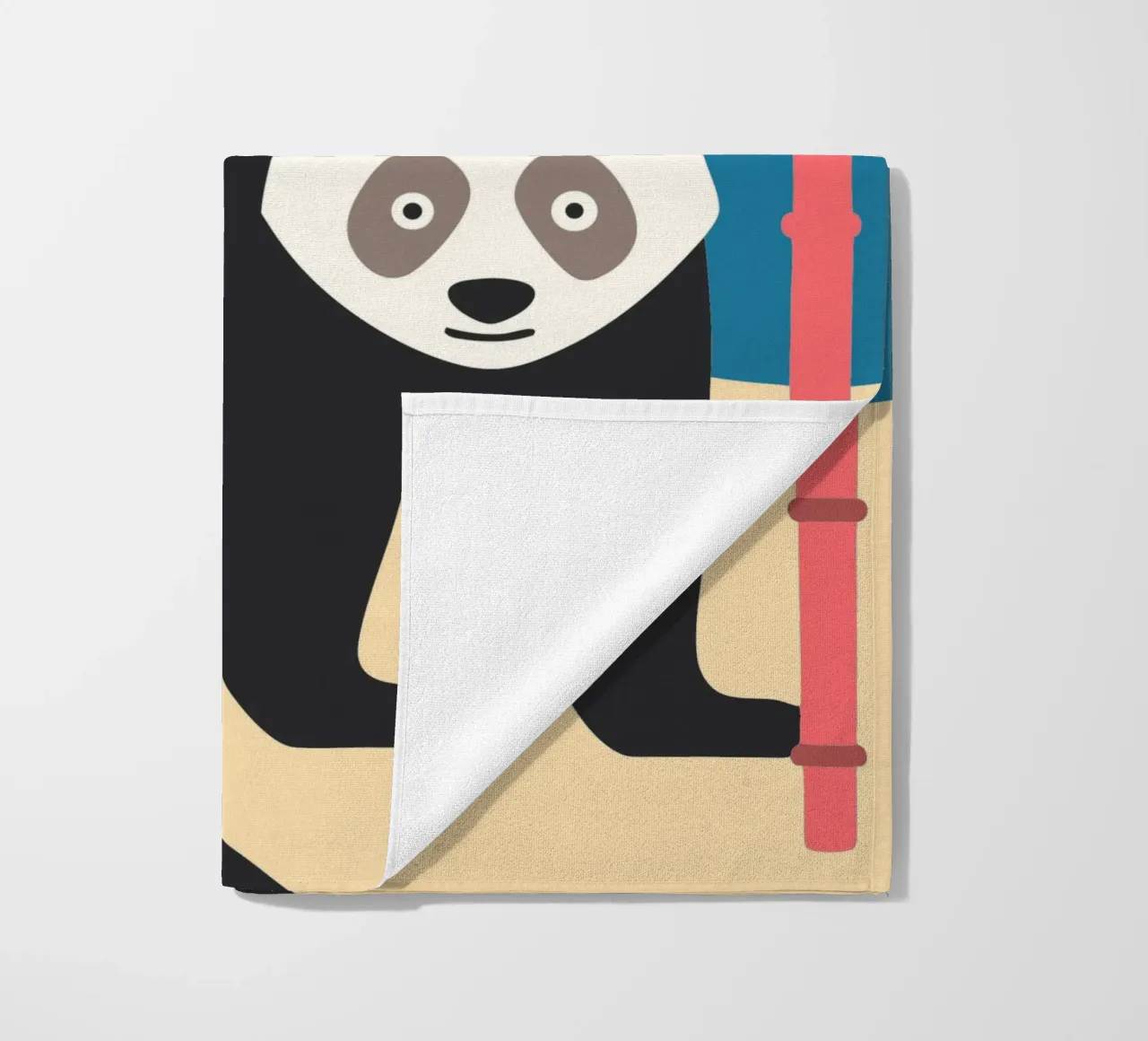 panda's vector verbeelding strandhanddoek van kamilaze
