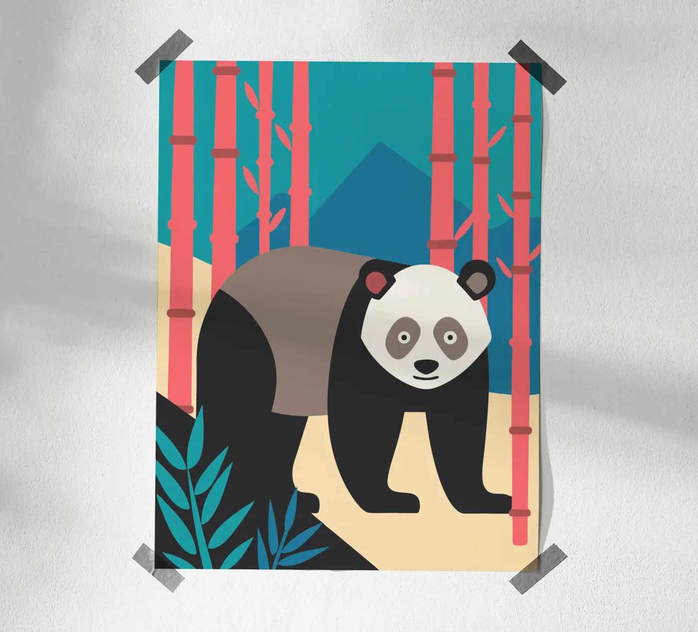 pandas vector imagination poster by kamilaze