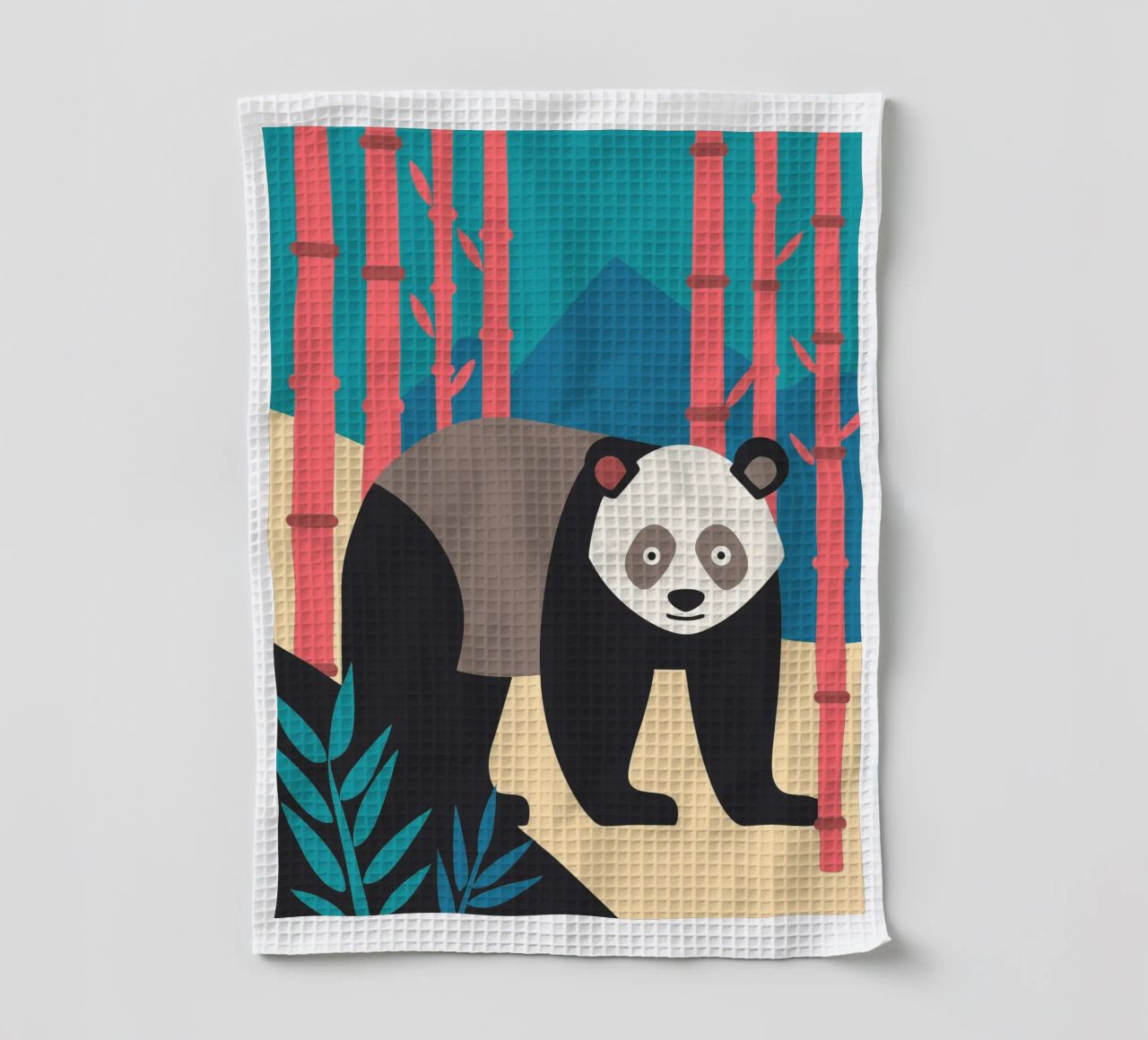 pandas vector imaginación paño de cocina de kamilaze