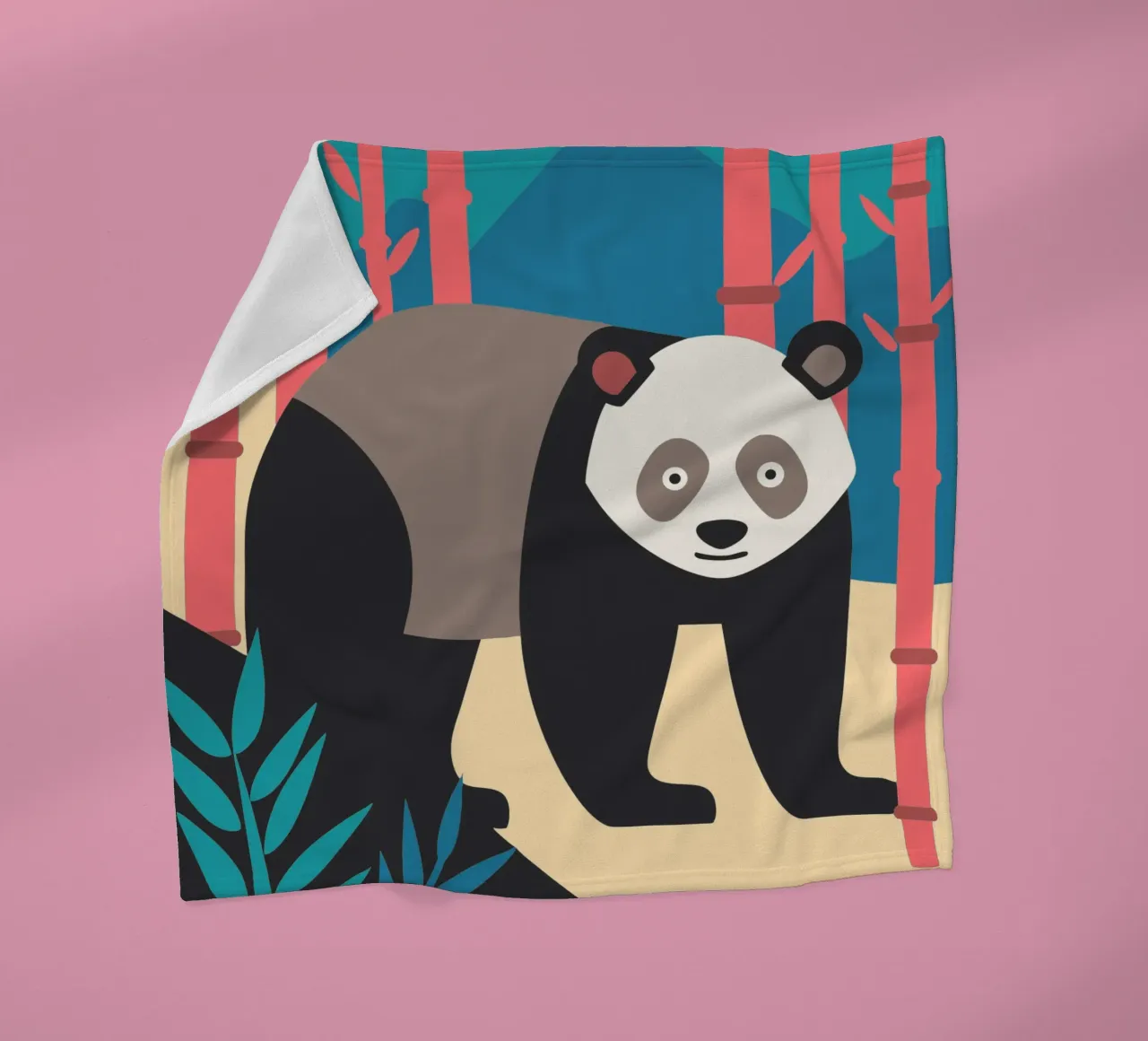 pandas vector imaginación manta de franela de kamilaze