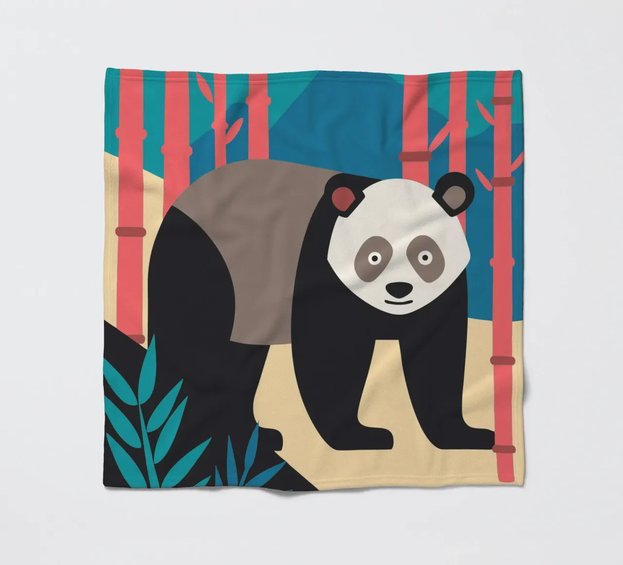 pandas vector imagination fleece blanket by kamilaze