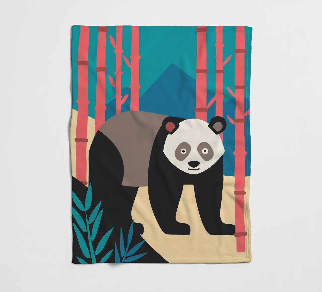 pandas vector imaginación manta de franela de kamilaze