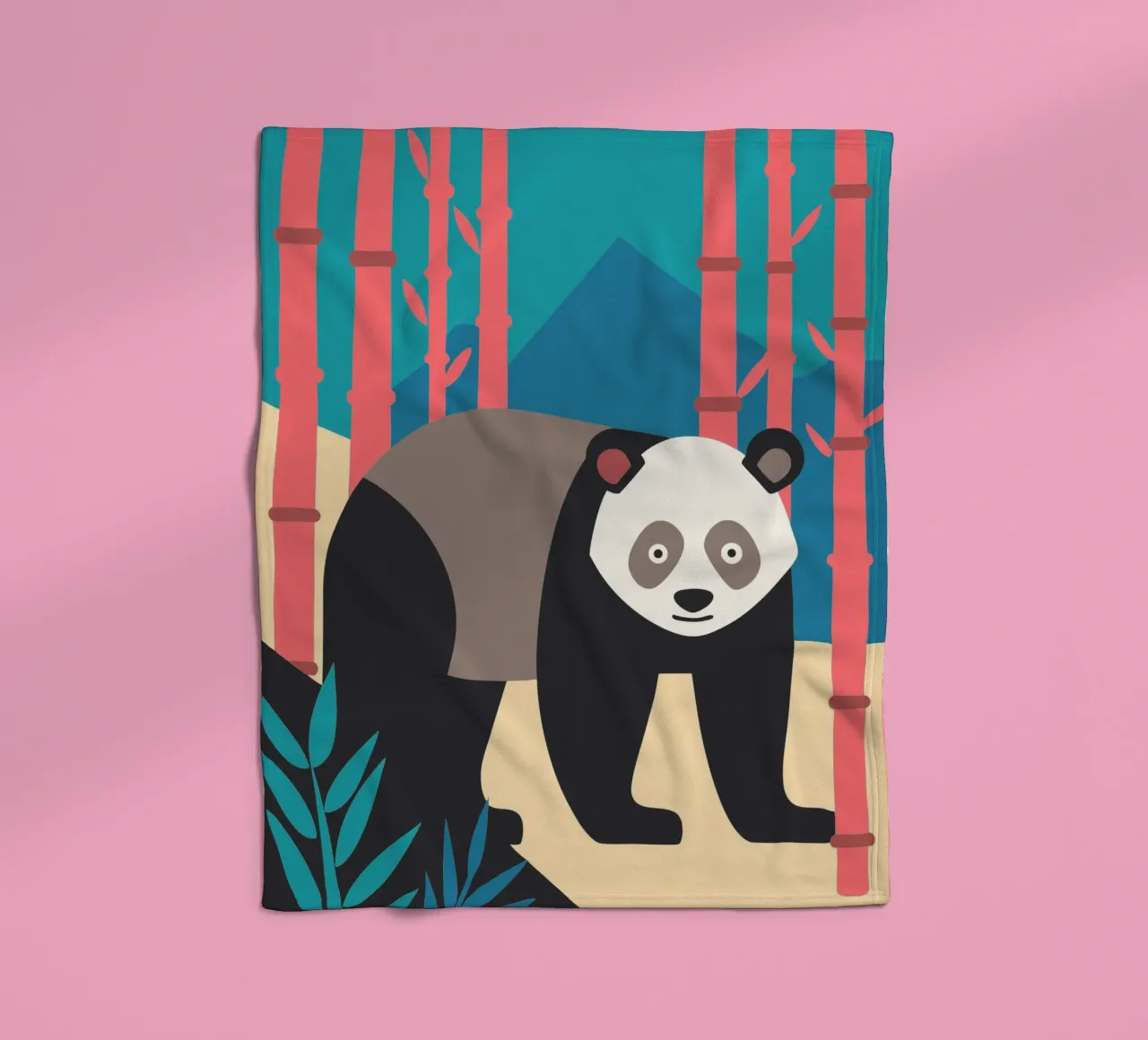 pandas vector imagination fleece blanket by kamilaze