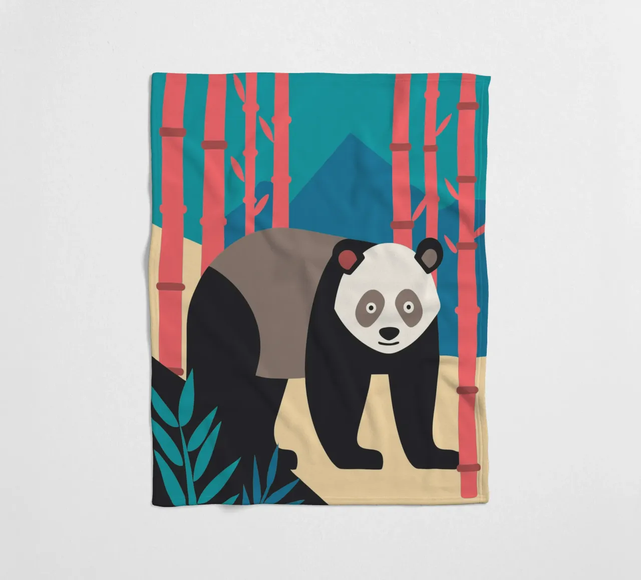 pandas vector imagination fleece blanket by kamilaze