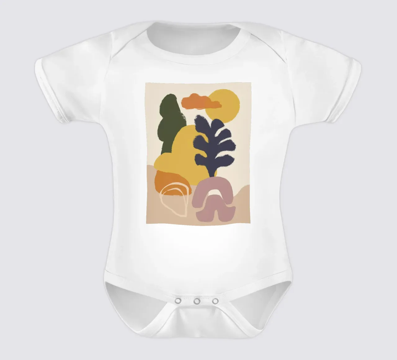 Medley di fiori di terra body neonato maniche corte da Stone Patina