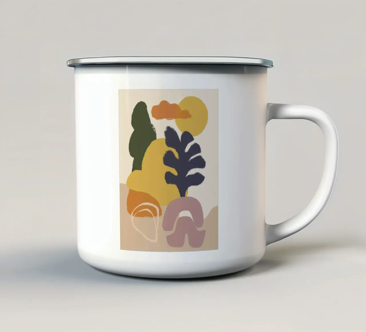 Medley di fiori di terra tazza in smalto da Stone Patina