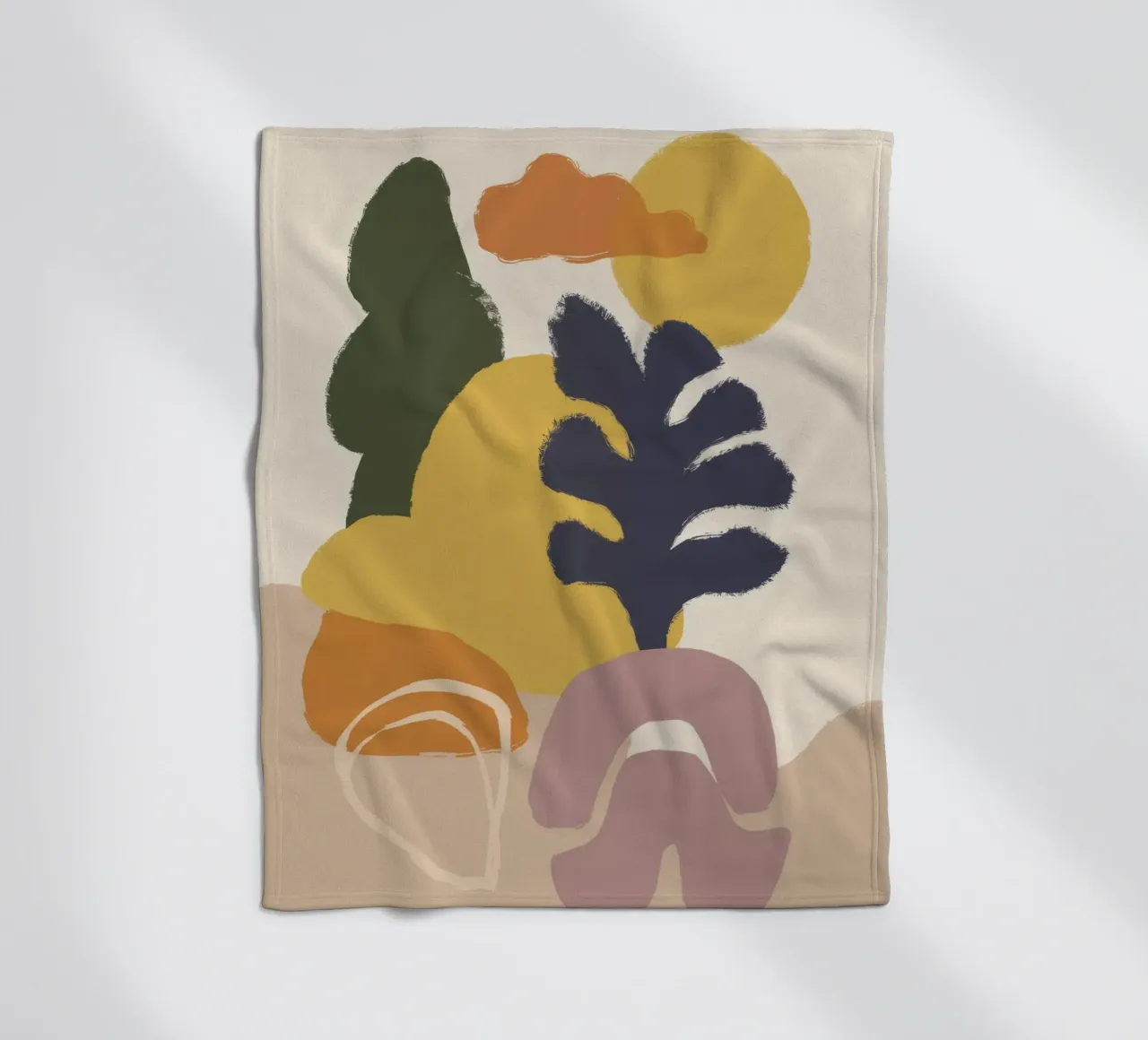 Earthen Flora Medley fleece blanket by Stone Patina