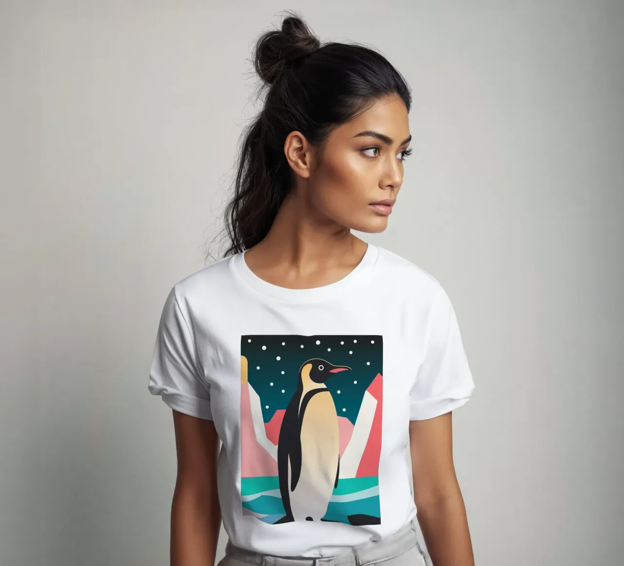 penguin vector imagination t-shirt by kamilaze