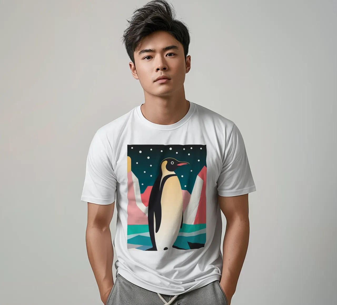 penguin vector imagination t-shirt by kamilaze