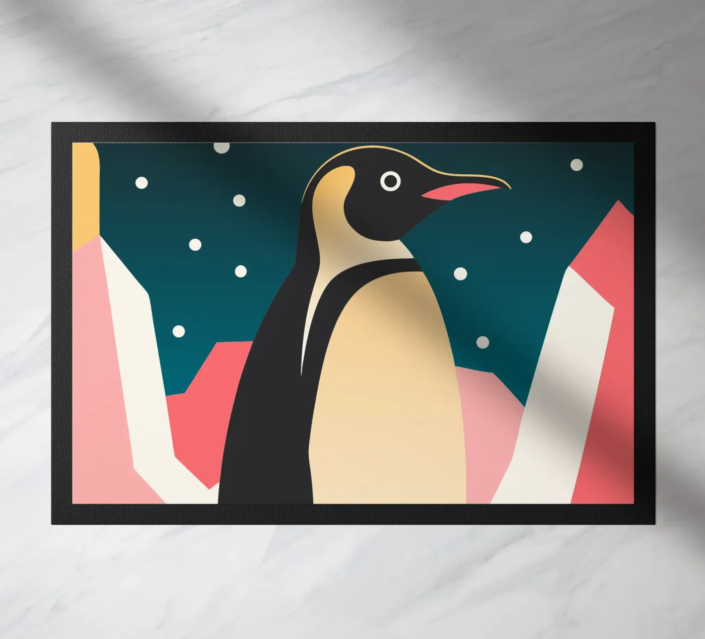 penguin vector imagination doormat by kamilaze
