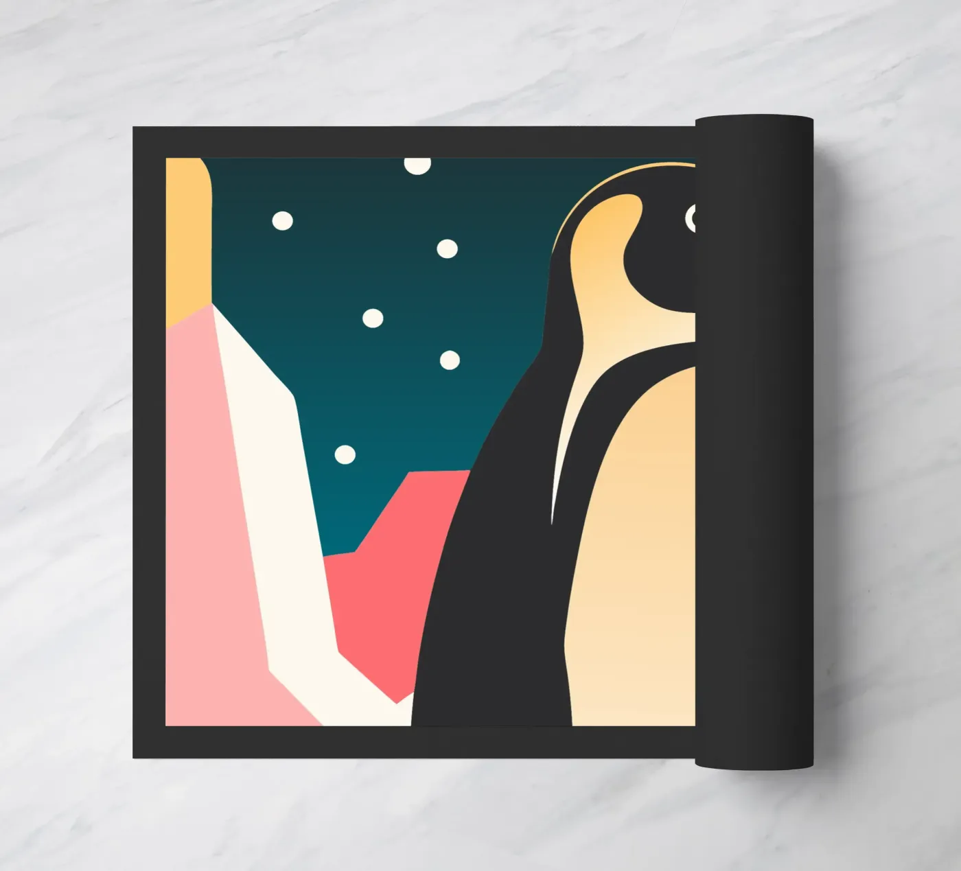 penguin vector imagination doormat by kamilaze